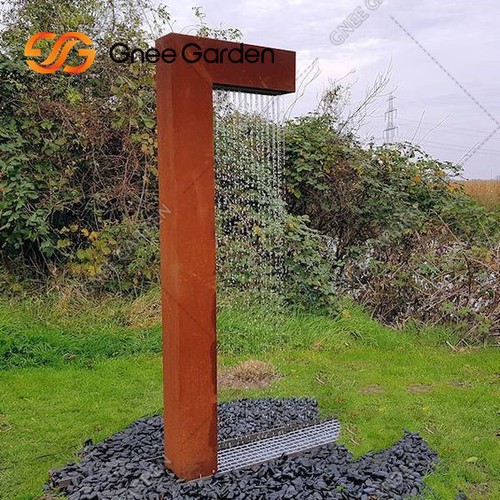 Garden decoration metal lotus pond corten rain curtain Garden decoration metal lotus pond corten rain curtain