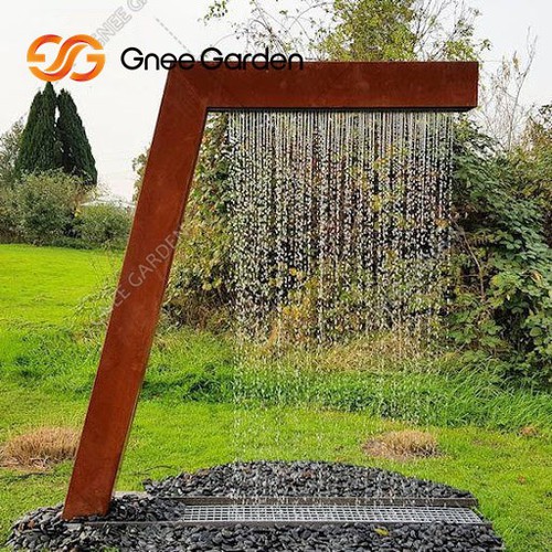 Garden decoration metal lotus pond corten rain curtain Garden decoration metal lotus pond corten rain curtain