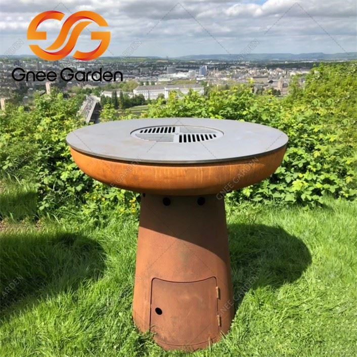 corten Outdoor Charcoal BBQ Grills（3）