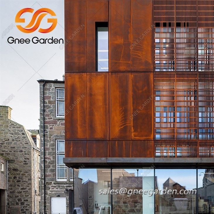 corten steel facade