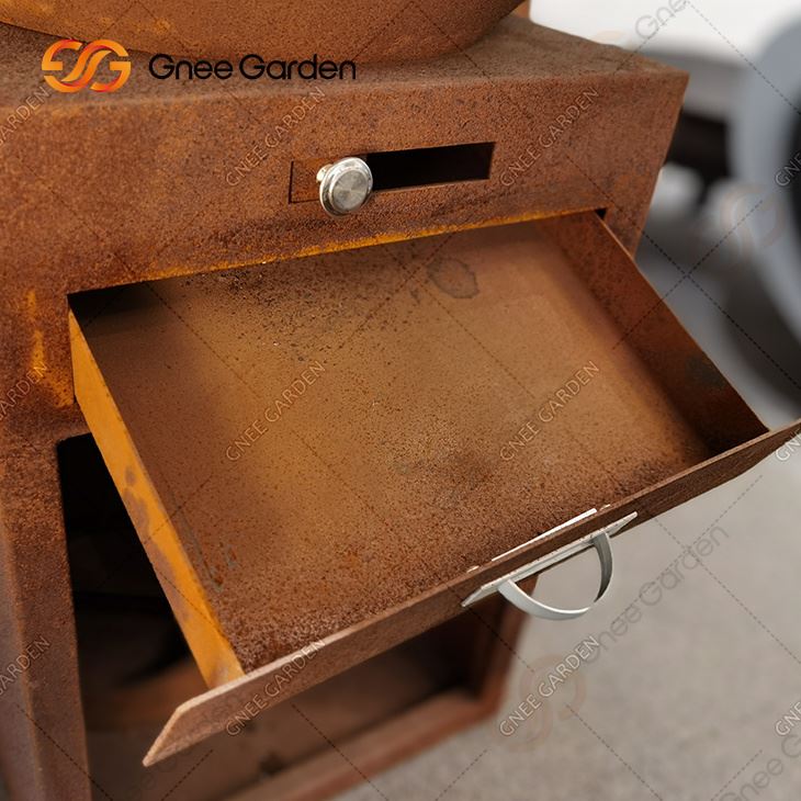 Garden Weathering Steel Grill BBQ Grills Feuerstellentisch