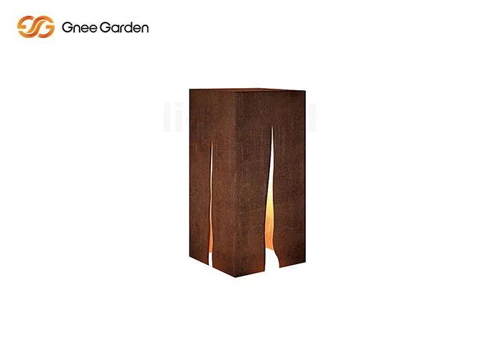 Rusty Bollard Light Outdoor Bollard Light Corten Steel Bollard Light Lawn