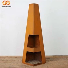 Kamin aus Cortenstahl