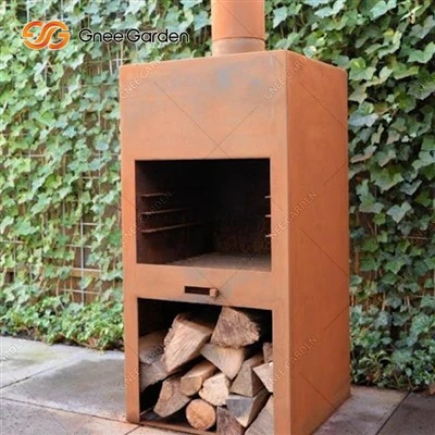 Dekorative Gartenkohle aus Cortenstahl