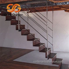 Gartentreppe aus Cortenstahl von Gnee Garden