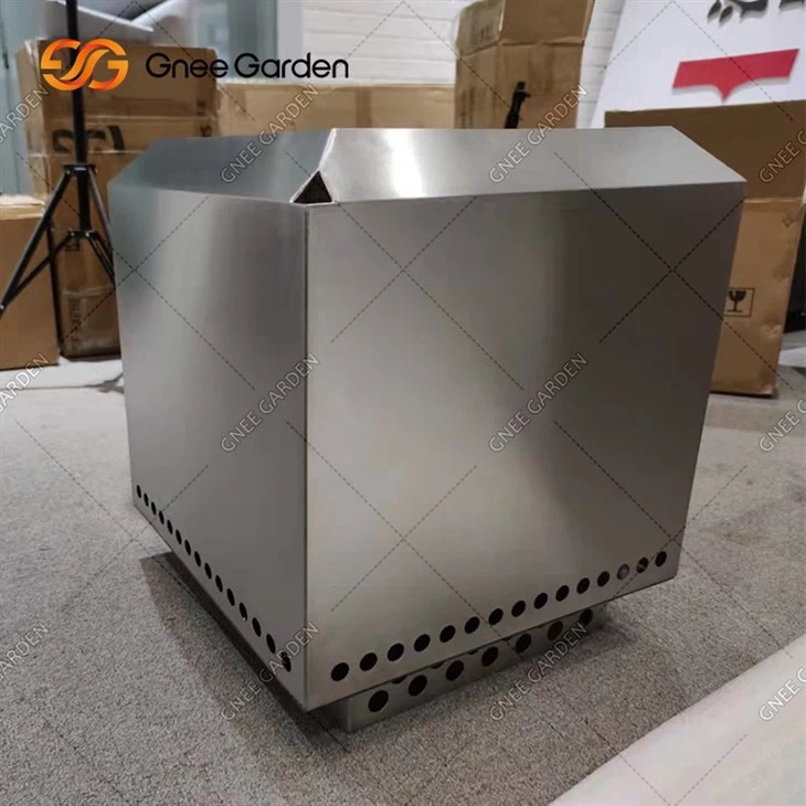 metal fire pit with lid